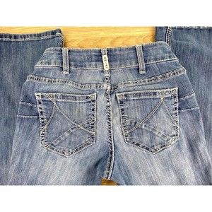 Ariat Real Denim Low Rise Bootcut Blue Jeans 27S Western Stitched Light Wash